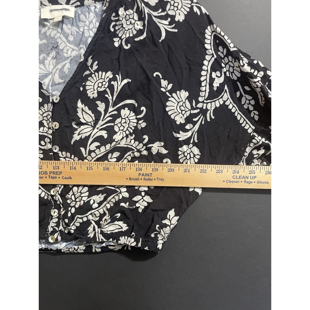 NAF‎ NAF Women's Cropped black white floral size 1 - Picture 6 of 6
